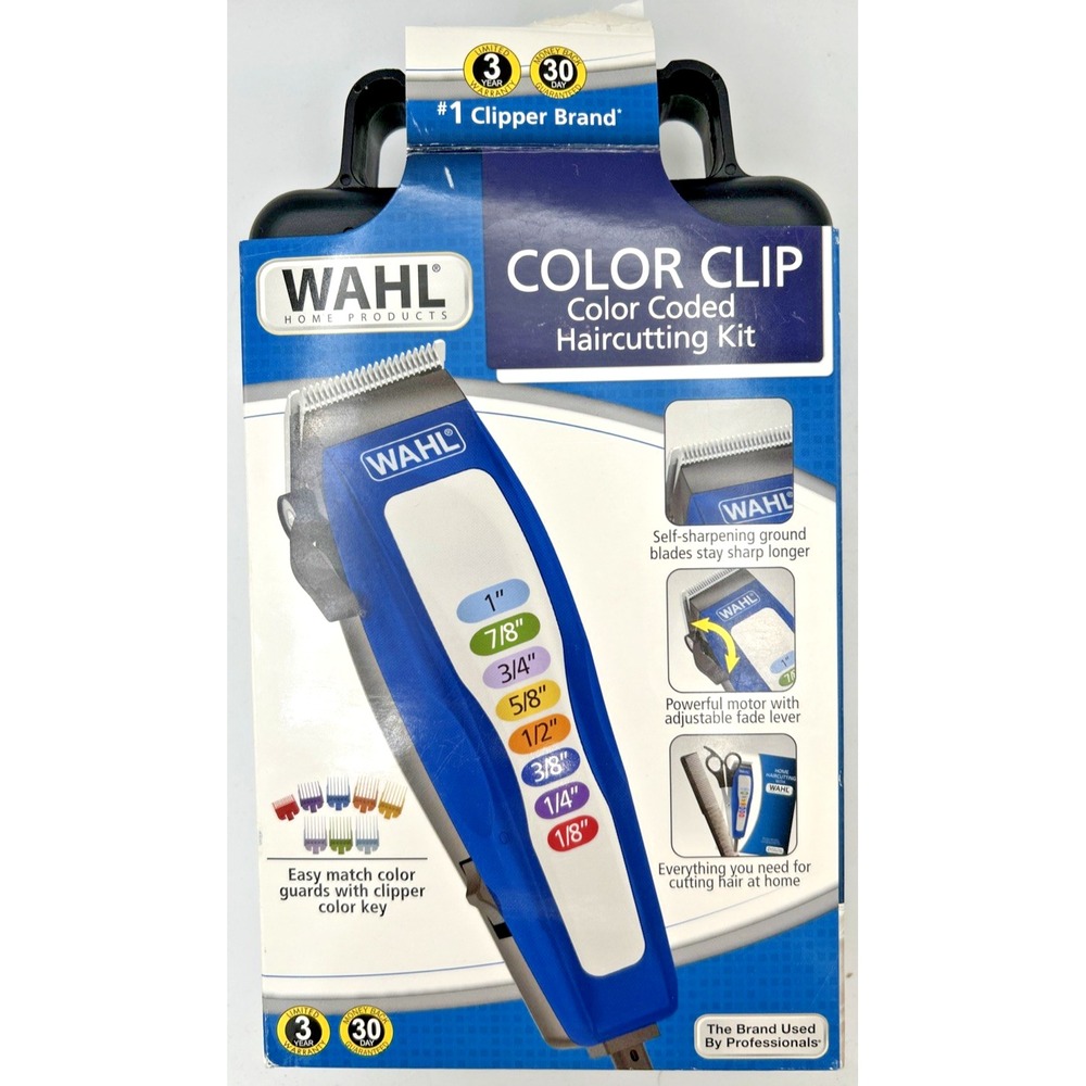 WAHL Professional Color Coded Precision Blade Clippers  Haircutting‎ Kit